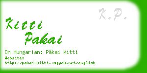 kitti pakai business card